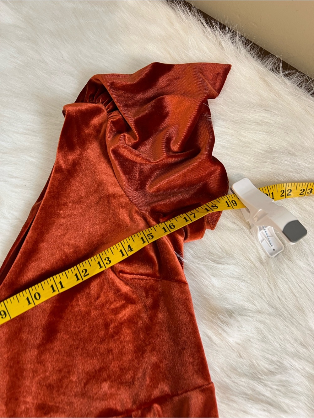 New birdie grey Hannah velvet burnt orange Elegant Velvet Maxi Dress medium - Picture 9 of 11
